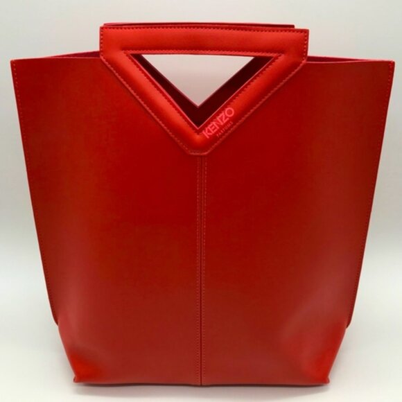 Kenzo Red Geometric Tote Bag - Picture 7 of 7
